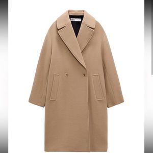 Zara camel oversized peacoat